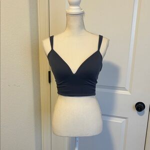 Athleta Sports Bra V Neck Padded Size Small
